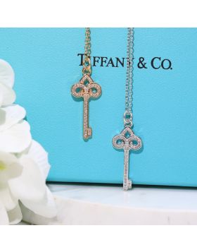 Tiffany Keys mini crown key pendant in 18k white gold with