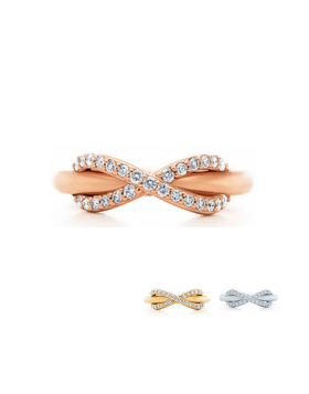 Tiffany Infinity Ring Rose Gold Modern Design New Arrival Jewelry USA GRP08689/GRP08690/GRP08688