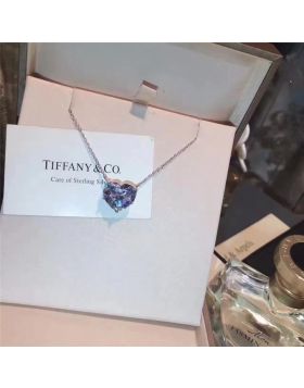 Tiffany Heart Crystals Phony Necklace Fashion Jewelry For Women USA Sale Online