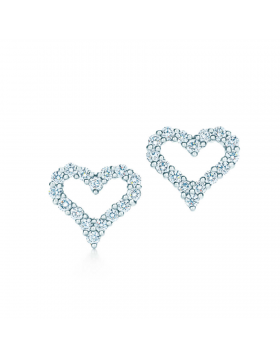 Tiffany & Co. Dupe Diamond Heart Stud Earrings Female New Fashion Fine Jewelry 61101268
